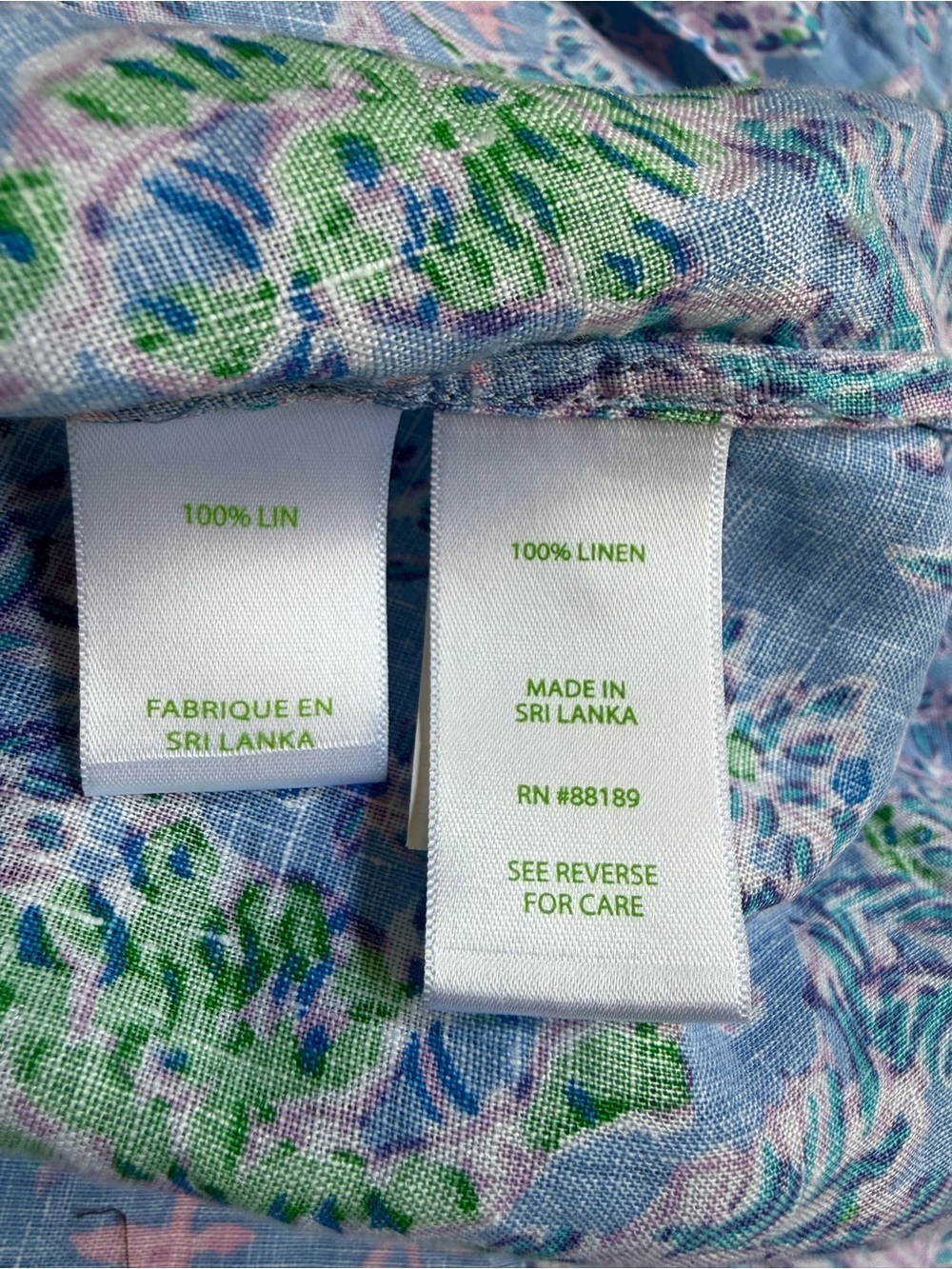 Lilly Pulitzer Sea View Linen Button Down Blue Peri women’s size small - Picture 14 of 16